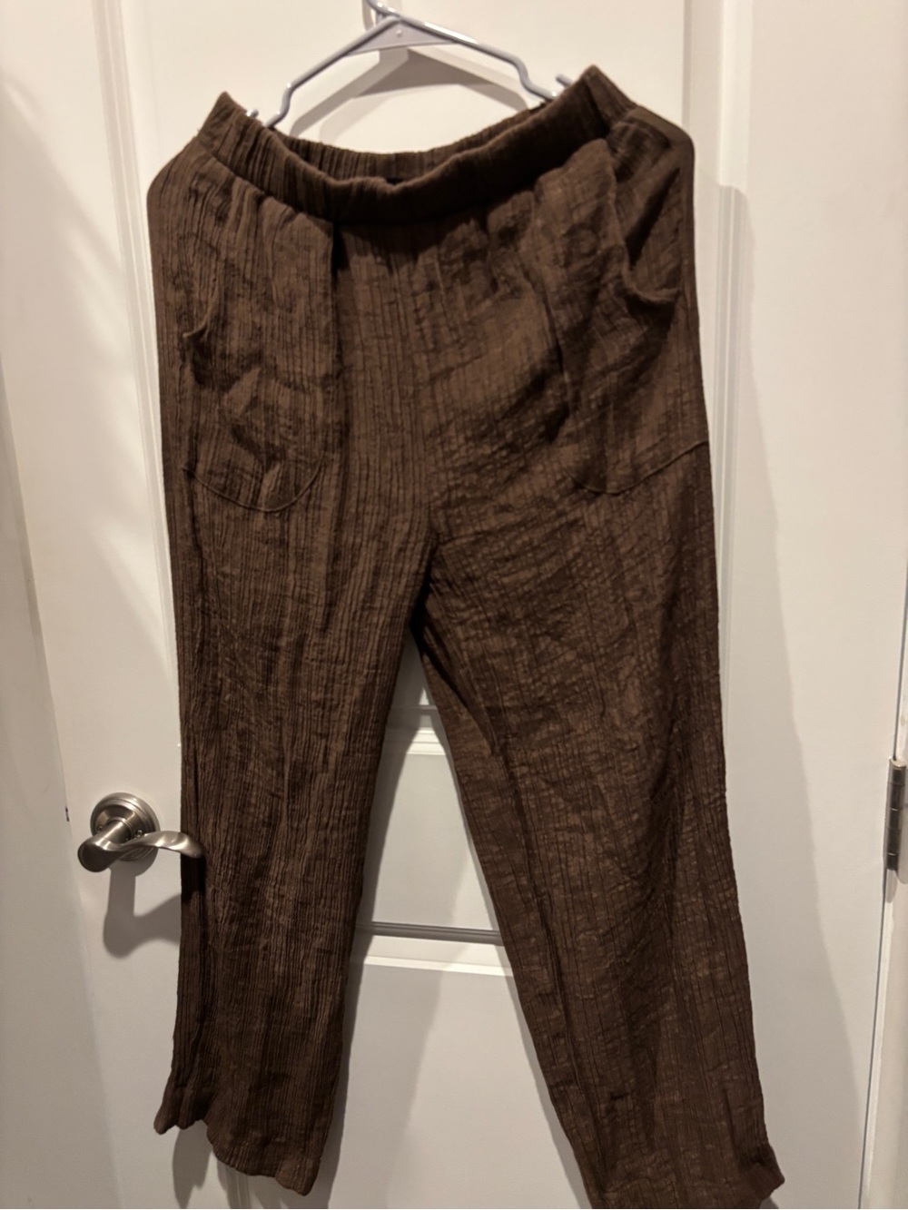 Blu Pepper Relaxed Wide-Leg Pants in Brown